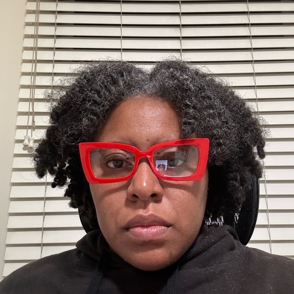 Bold Red Rectangular Eyeglasses - Picture 5 of 6